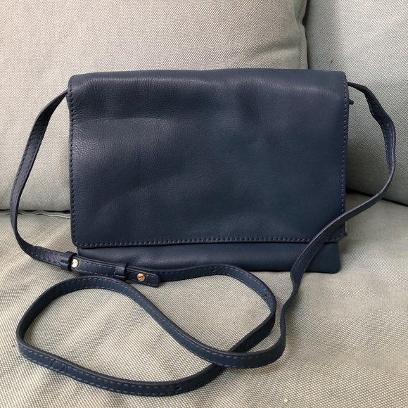 Frank & Oak Handbags - Navy blue leather handbag